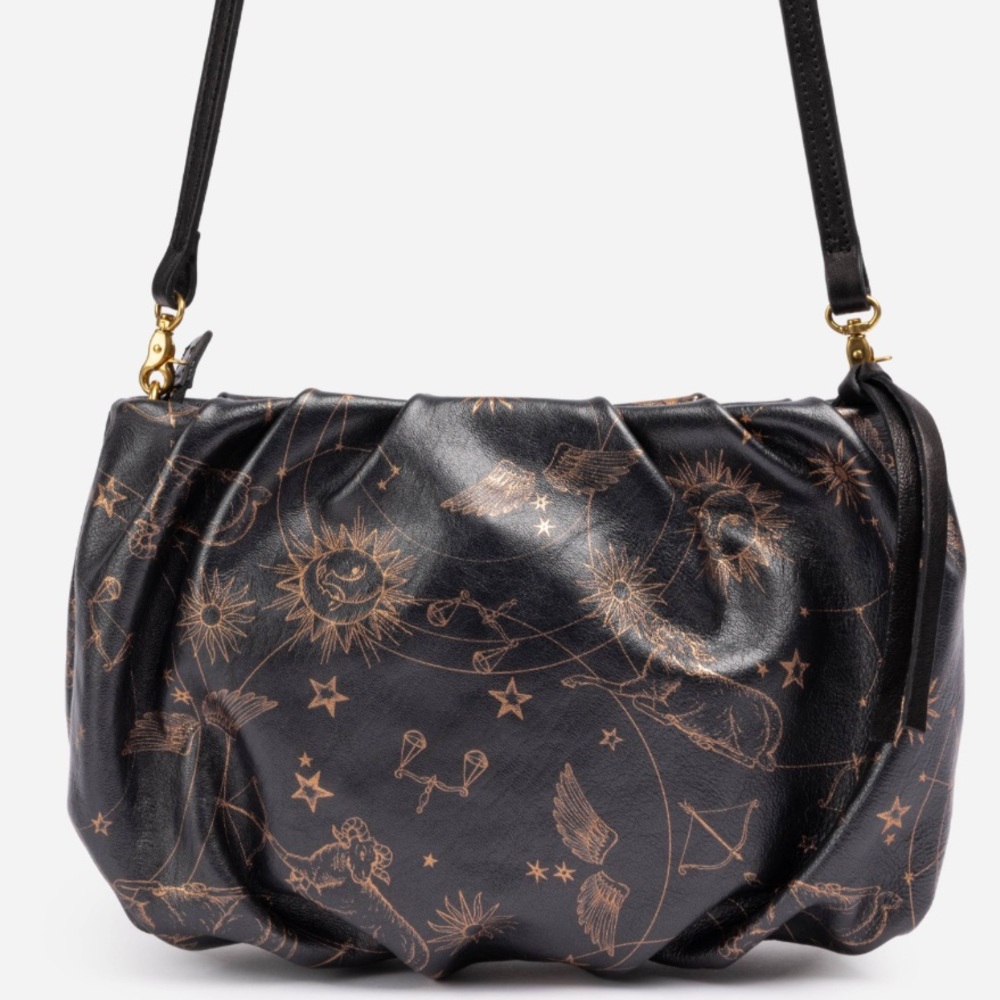 Johnny Was BIJOU RUCHED ITALIAN LEATHER CROSSBODY
